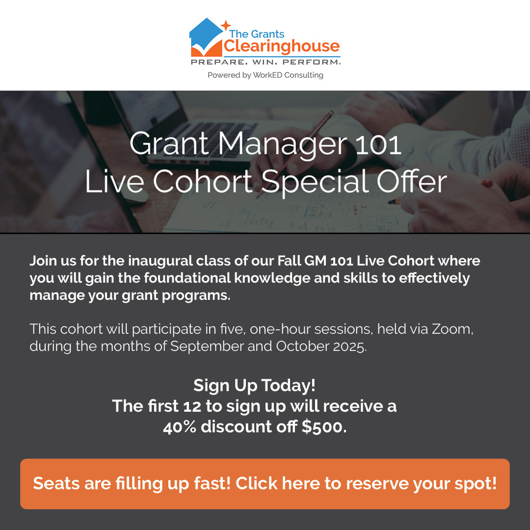 Grant Manager 101 Fall 2025 Live Cohort